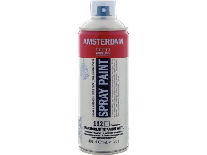 Akrylový sprej Amsterdam 400 ml - 112 Transparent Titanium White