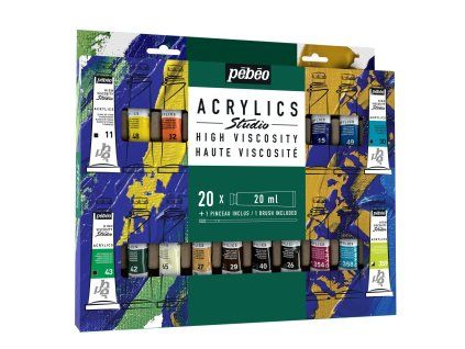 Sada akrylových barev Pébéo Studio 20 x 20 ml