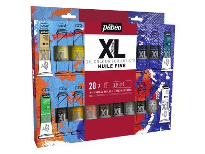 Sada olejových barev Pébéo Studio XL 20×20 ml + štětec