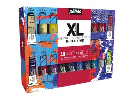 Sada olejových barev Pébéo Studio XL 40×20 ml + štětec