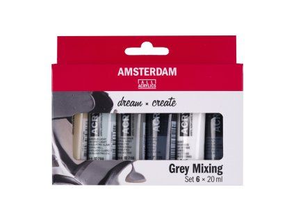 Sada akrylových barev Amsterdam Standard Grey Mixing 6 x 20 ml