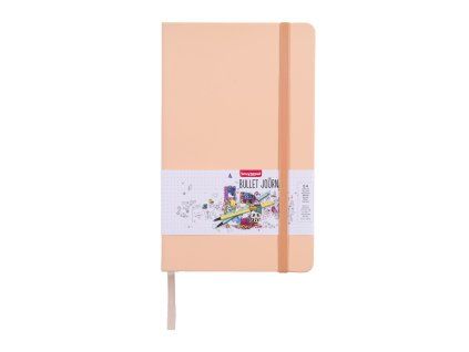 Zápisník Bruynzeel Bullet Journal Peach s bodkovanými stránkami v pevnej väzbe 13 x 21 cm, 140 g/m², 64 listov