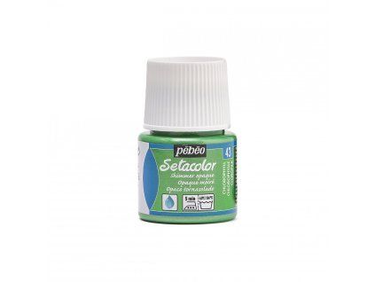Barva na textil Pébéo Setacolor Opaque - 43 Shimmer Chlorophyll