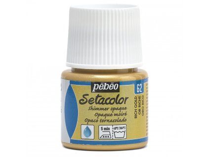 Barva na textil Pébéo Setacolor Opaque - 62 Shimmer Rich Gold