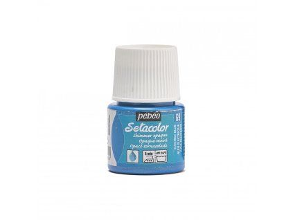 Barva na textil Pébéo Setacolor Opaque - 69 Shimmer Electric Blue