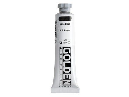 Akrylová barva Golden Heavy Body - 1010 Bone Black (Objem 59 ml)