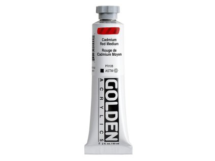 Akrylová barva Golden Heavy Body - 1100 Cadmium Red Medium (Objem 59 ml)