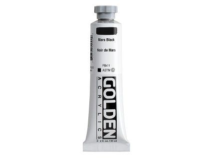 Akrylová barva Golden Heavy Body - 1200 Mars Black (Objem 59 ml)