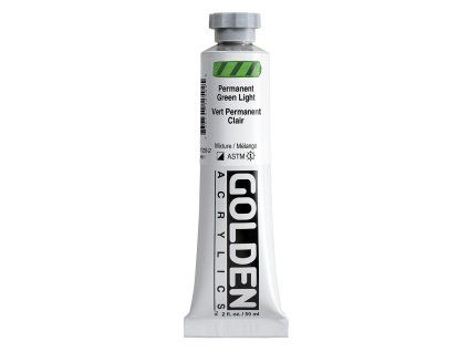 Akrylová barva Golden Heavy Body - 1250 Permanent Green Light (Objem 59 ml)