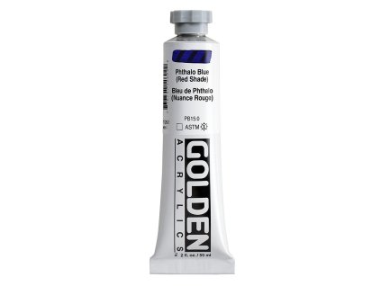 Akrylová barva Golden Heavy Body - 1260 Phthalo Blue (Red Shade) (Objem 59 ml)