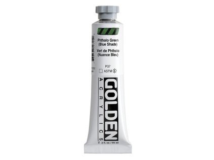 Akrylová barva Golden Heavy Body - 1270 Phthalo Green (Blue Shade) (Objem 59 ml)