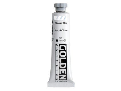 Akrylová barva Golden Heavy Body - 1380 Titanium White (Objem 59 ml)