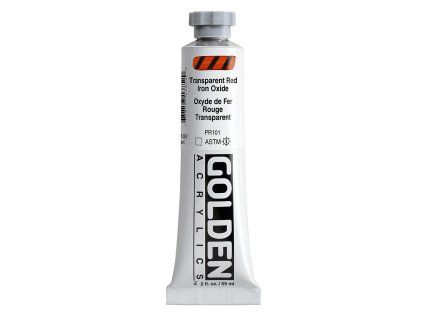 Akrylová barva Golden Heavy Body - 1385 Transparent Red Iron Oxide