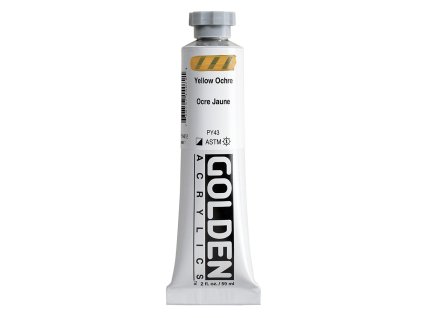 Akrylová barva Golden Heavy Body - 1407 Yellow Ochre (Objem 59 ml)