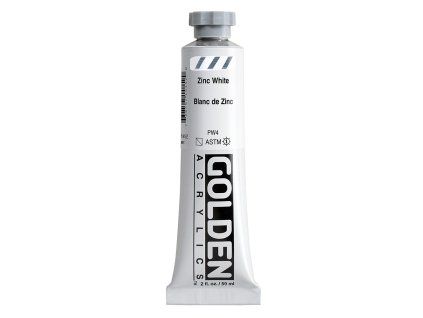 Akrylová barva Golden Heavy Body - 1415 Zinc White (Objem 59 ml)