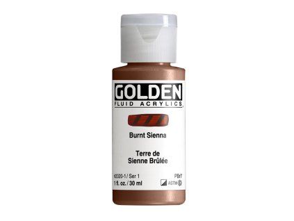 Akrylová barva Golden Fluid - 2020 Burnt Sienna (Objem 30 ml)