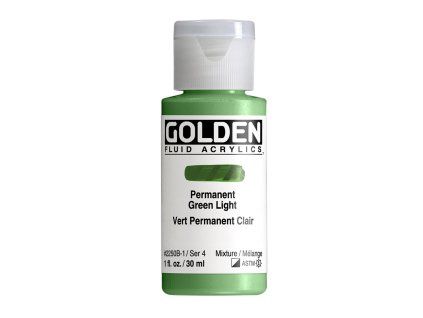 Akrylová barva Golden Fluid - 2250 Permanent Green Light