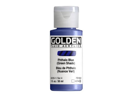 Akrylová barva Golden Fluid - 2255 Phthalo Blue (Green Shade) (Objem 30 ml)