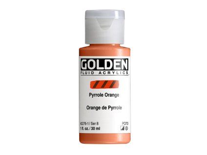 Akrylová barva Golden Fluid - 2276 Pyrrole Orange (Objem 30 ml)