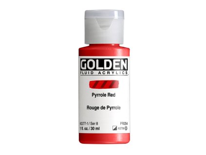 Akrylová barva Golden Fluid - 2277 Pyrrole Red (Objem 30 ml)