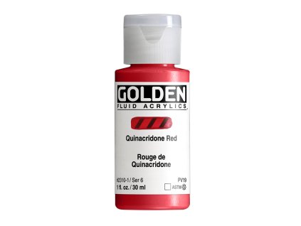 Akrylová barva Golden Fluid - 2310 Quinacridone Red (Objem 30 ml)