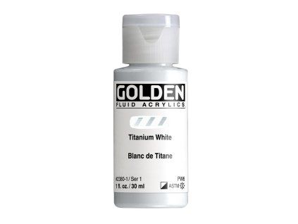 Akrylová barva Golden Fluid - 2380 Titanium White (Objem 30 ml)