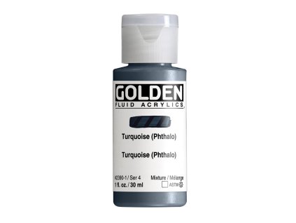 Akrylová barva Golden Fluid - 2390 Turquoise (Phthalo) (Objem 30 ml)
