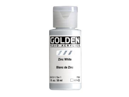 Akrylová barva Golden Fluid - 2415 Zinc White (Objem 30 ml)