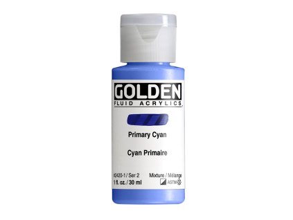 Akrylová barva Golden Fluid - 2420 Primary Cyan (Objem 30 ml)