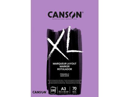 Skicák Canson XL Marker v lepené vazbě A3, 70 g/m², 100 listů