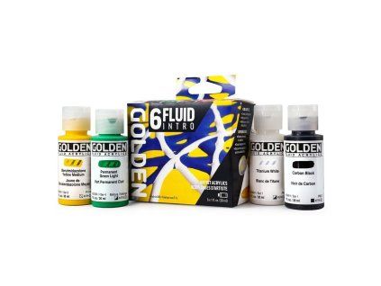 Sada akrylových barev Golden Fluid Intro Set 6 x 30 ml