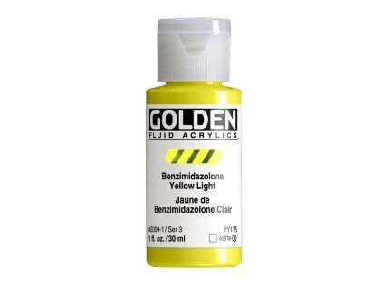 Akrylová barva Golden Fluid - 2009 Benzimidazolone Yellow Light (Objem 30 ml)
