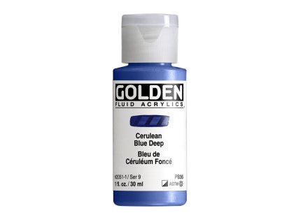 Akrylová barva Golden Fluid - 2051 Cerulean Blue Deep