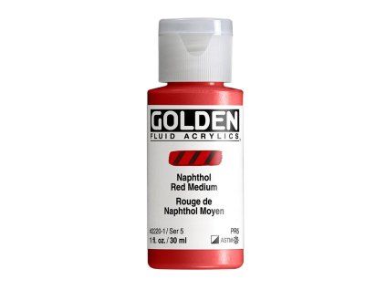 Akrylová barva Golden Fluid - 2220 Naphthol Red Medium