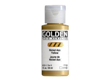 Akrylová barva Golden Fluid - 2225 Nickel Azo Yellow (Objem 30 ml)