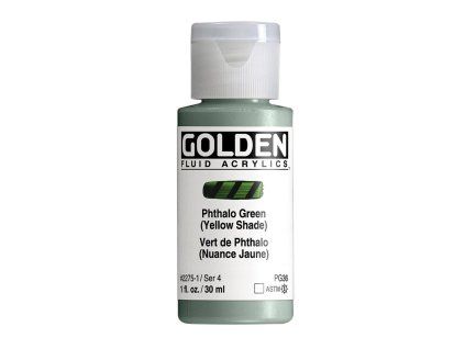 Akrylová barva Golden Fluid - 2275 Phthalo Green (Yellow Shade)