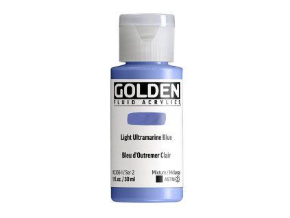 Akrylová barva Golden Fluid - 2366 Light Ultramarine Blue