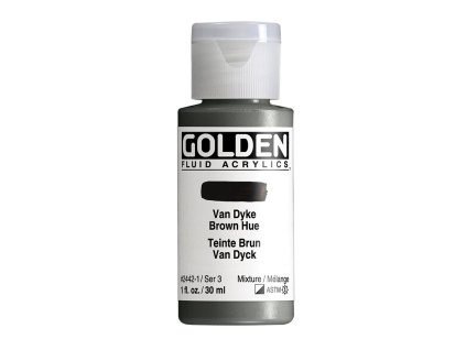 Akrylová barva Golden Fluid - 2442 Van Dyke Brown Hue (Objem 30 ml)