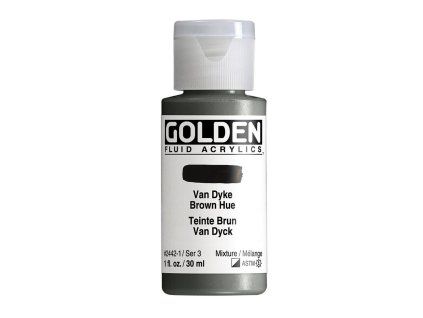 Akrylová barva Golden Fluid - 2442 Van Dyke Brown Hue