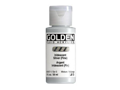 Akrylová barva Golden Fluid - 2457 Iridescent Silver