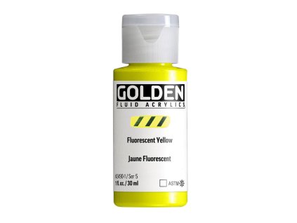 Akrylová barva Golden Fluid - 2490 Fluorescent Yellow (Objem 30 ml)