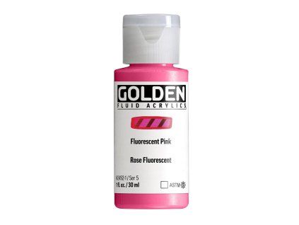 Akrylová barva Golden Fluid - 2492 Fluorescent Pink (Objem 30 ml)