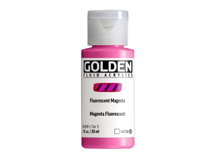 Akrylová barva Golden Fluid - 2494 Fluorescent Magenta (Objem 30 ml)
