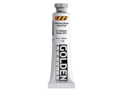 Akrylová barva Golden Heavy Body - 4012 Iridescent Bright Gold (Fine) (Objem 59 ml)