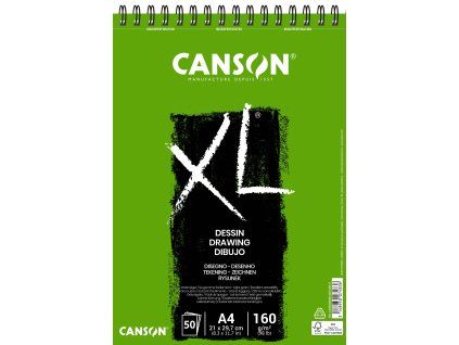 Skicár Canson XL Drawing v krúžkovej väzbe A4, 160 g/m², 50 listov