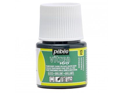 Vypalovací barva na sklo Pébéo Vitrea 160 45 ml - 12 Emerald