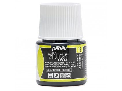 Vypalovací barva na sklo Pébéo Vitrea 160 45 ml - 19 Ink Black