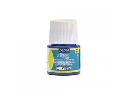 Vypalovací barva na sklo Pébéo Vitrea 160 45 ml - 22 Cyan