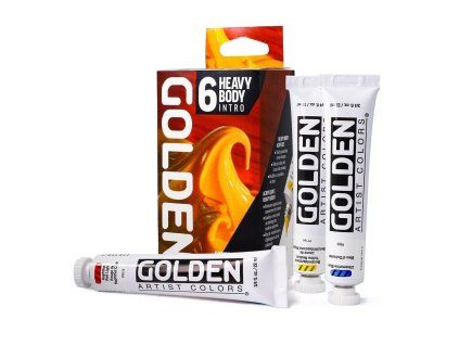 Sada akrylových barev Golden Heavy Body Intro Set 6 x 22 ml
