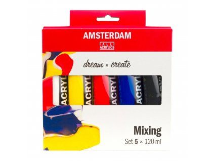 Sada akrylových barev Amsterdam Standard Mixing 5 x 120 ml